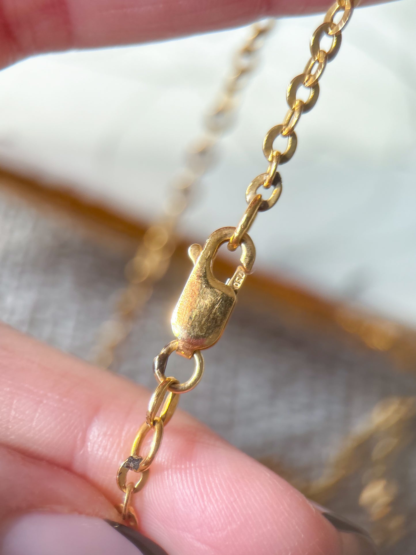 Vintage Cable Chain 18k Yellow Gold 24 Inch Chain