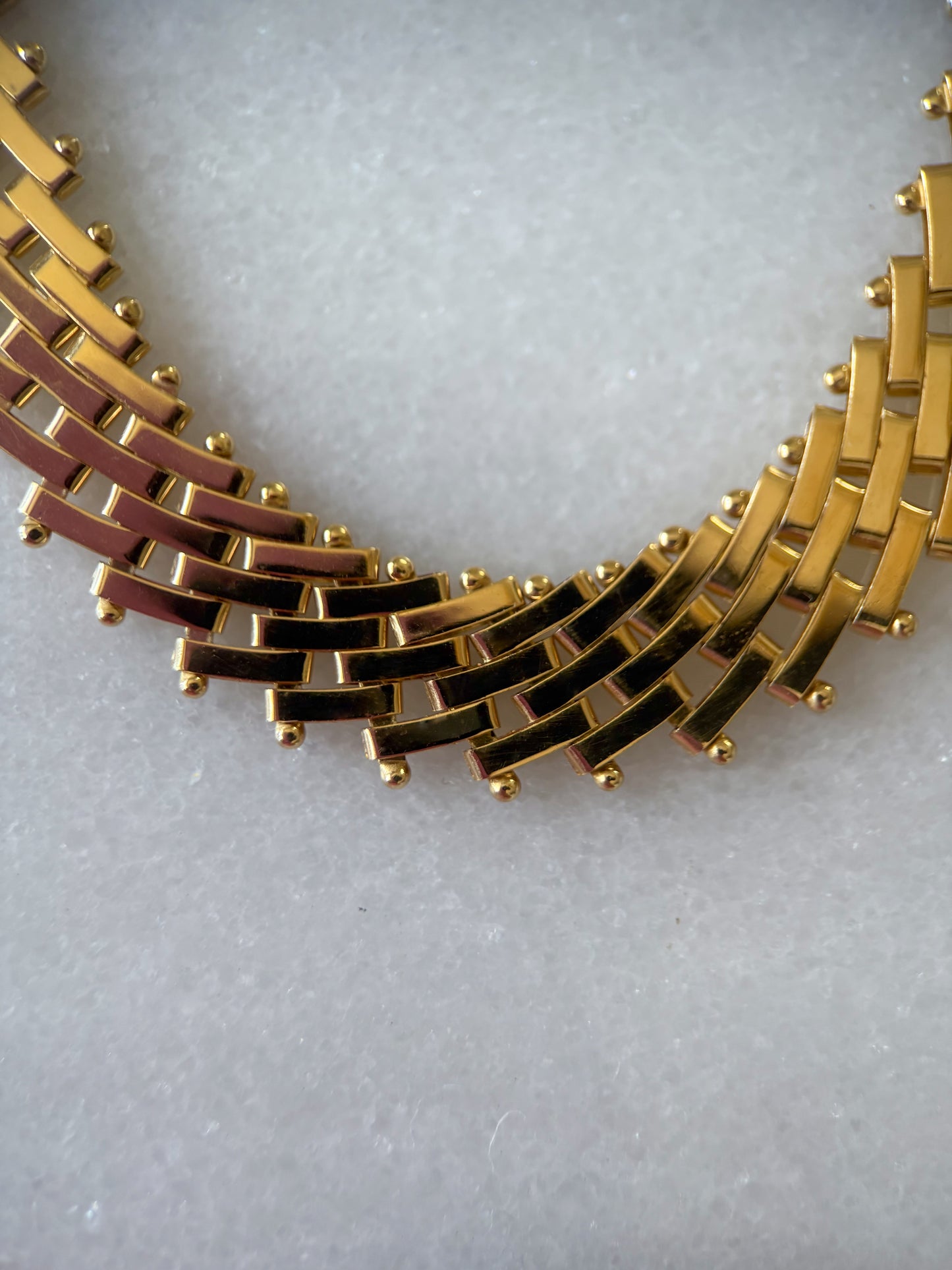 Vintage Thick Link 14k Yellow Gold 17 Inch Chain Necklace