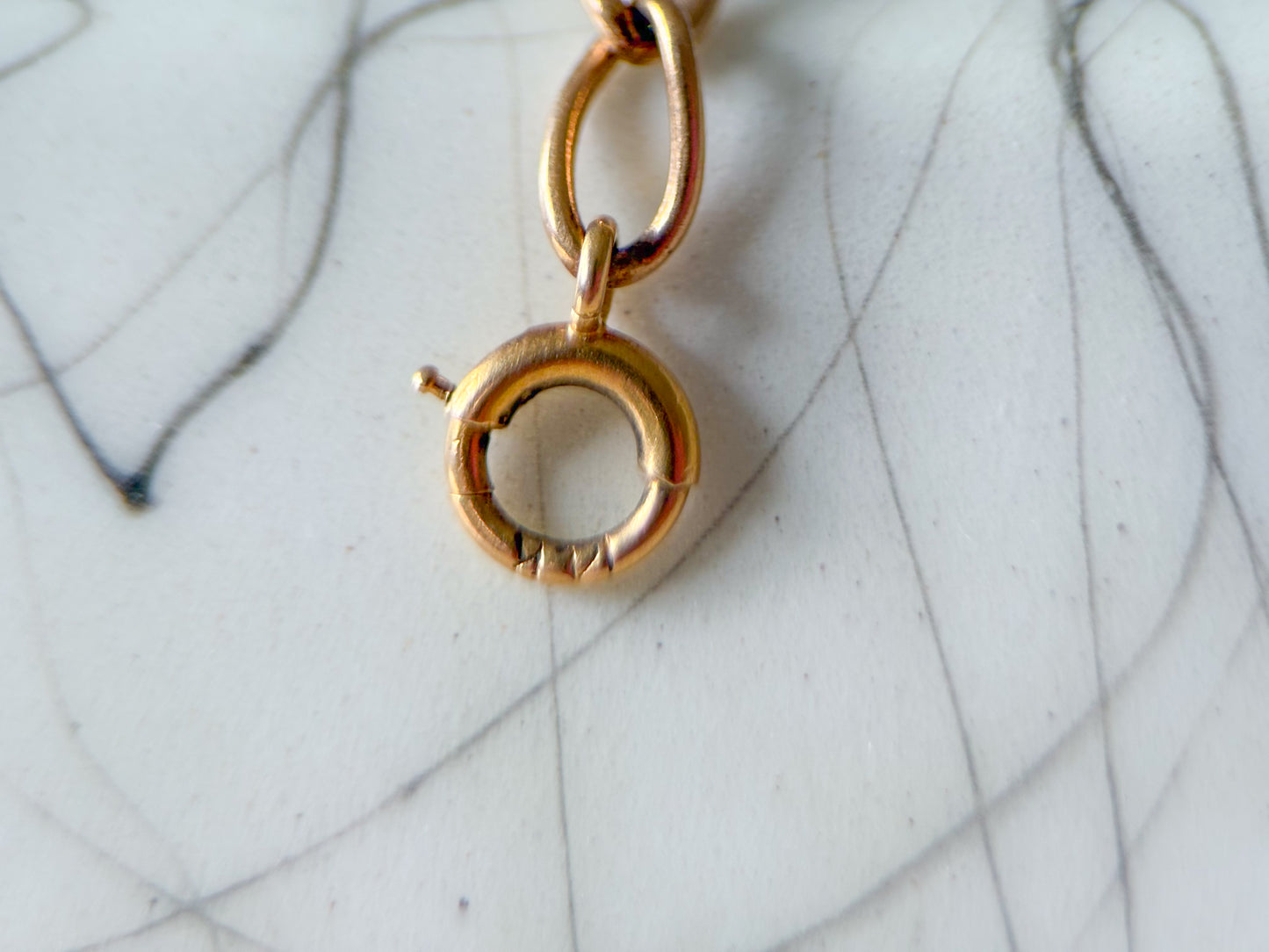 Vintage Cable Link 14k Yellow Gold 7 Inch Bracelet