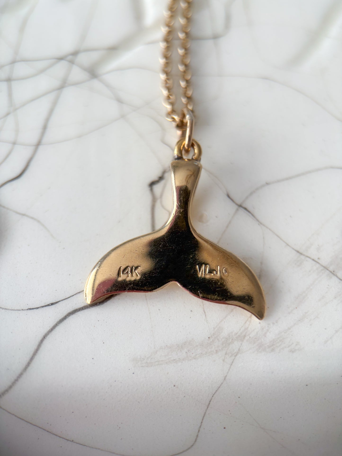 Vintage Fin 14k Yellow Gold Charm