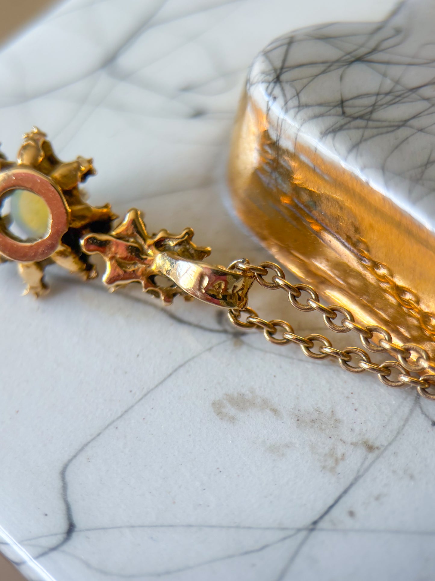 Vintage Natural Opal 14k Yellow Gold Charm
