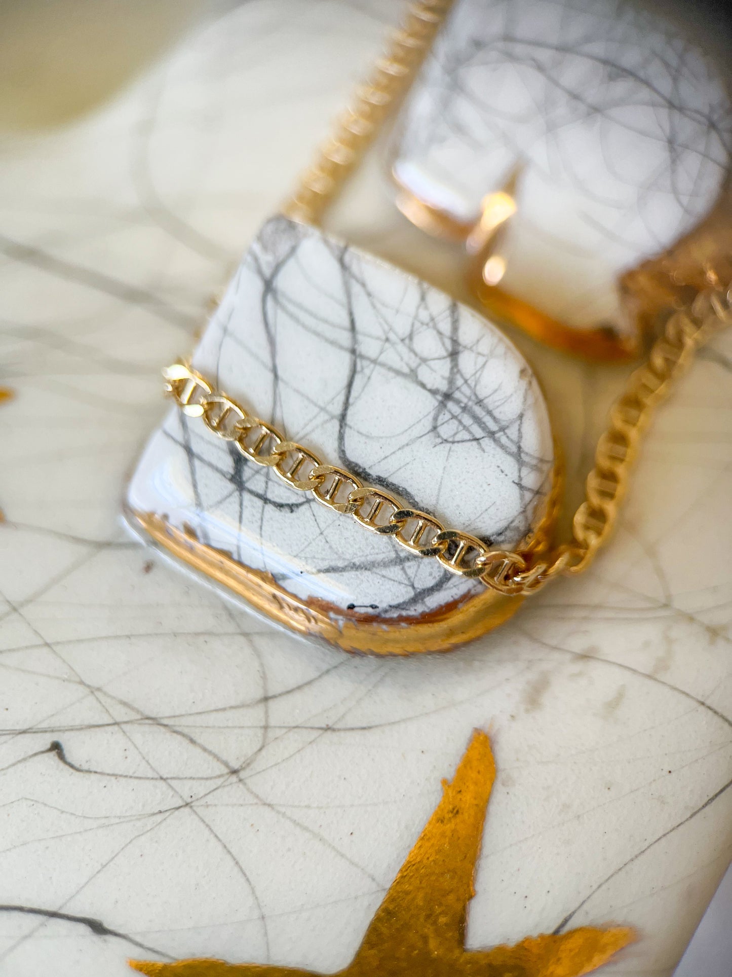 Vintage Flat Mariner Chain 14k Yellow Gold 14 Inch Chain Necklace
