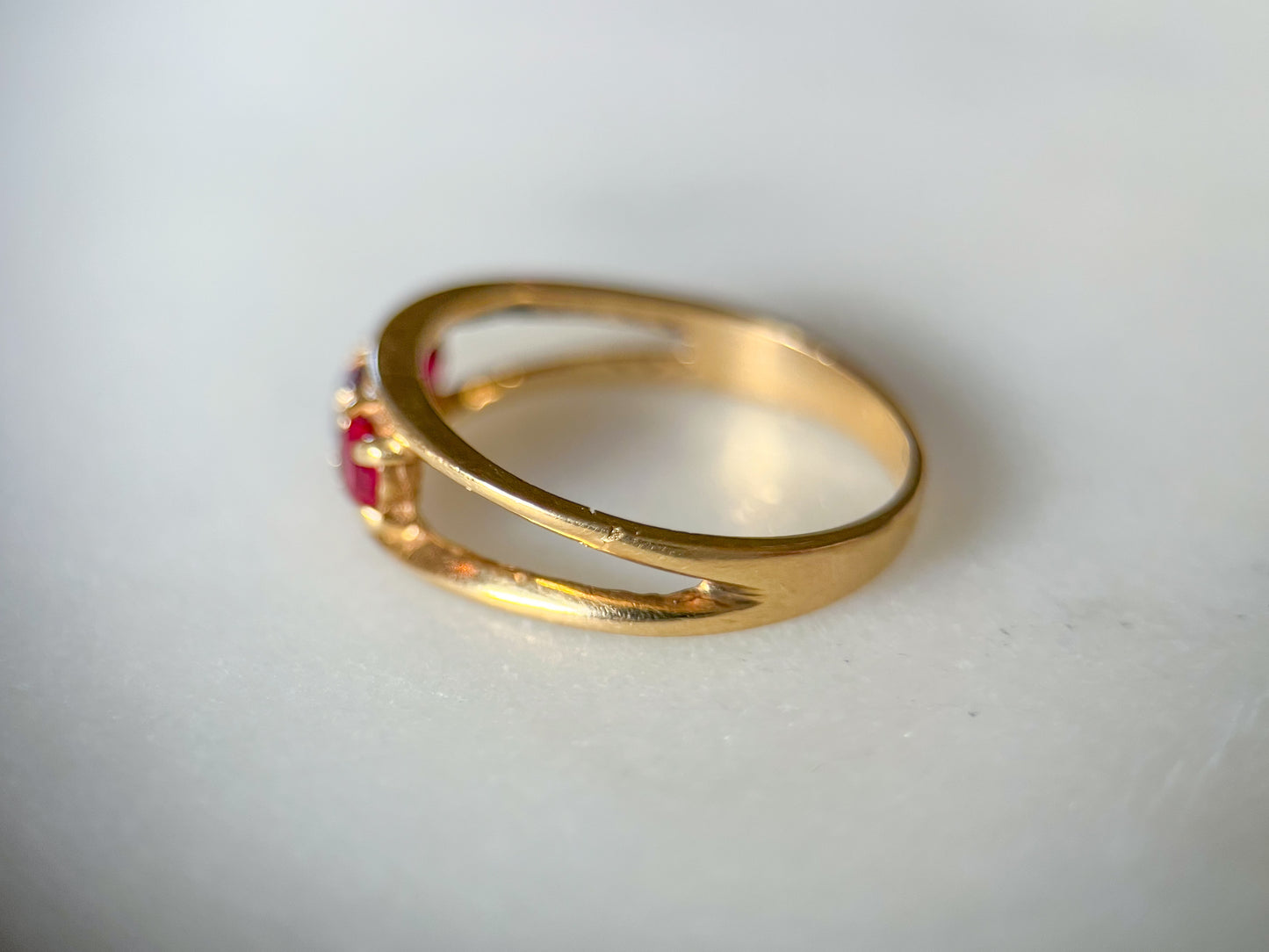 Vintage Multi Gemstone 10k Yellow Gold "Mother's Ring"