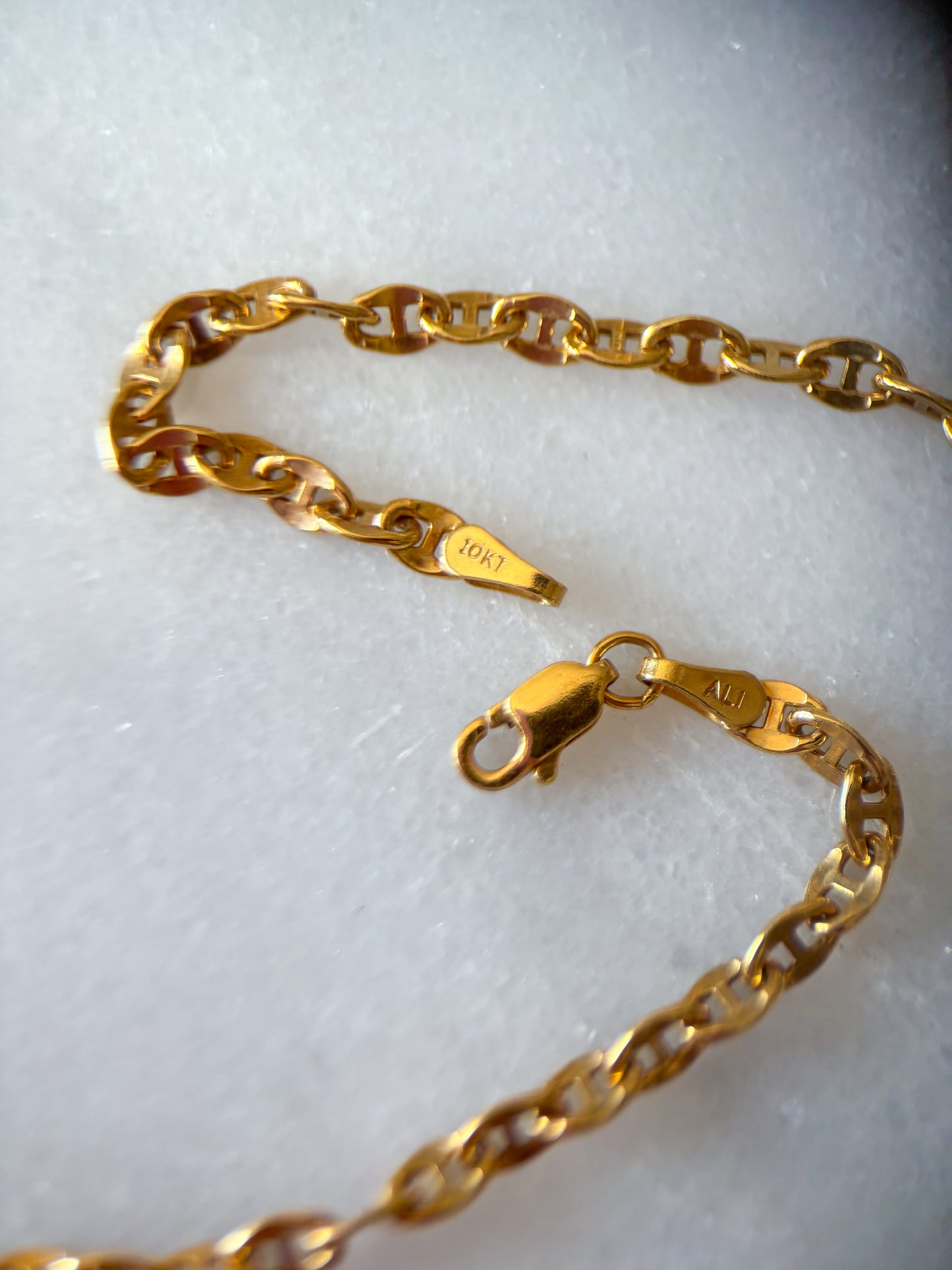 Vintage Mariner 10k Yellow Gold Chain 20 Inch Necklace