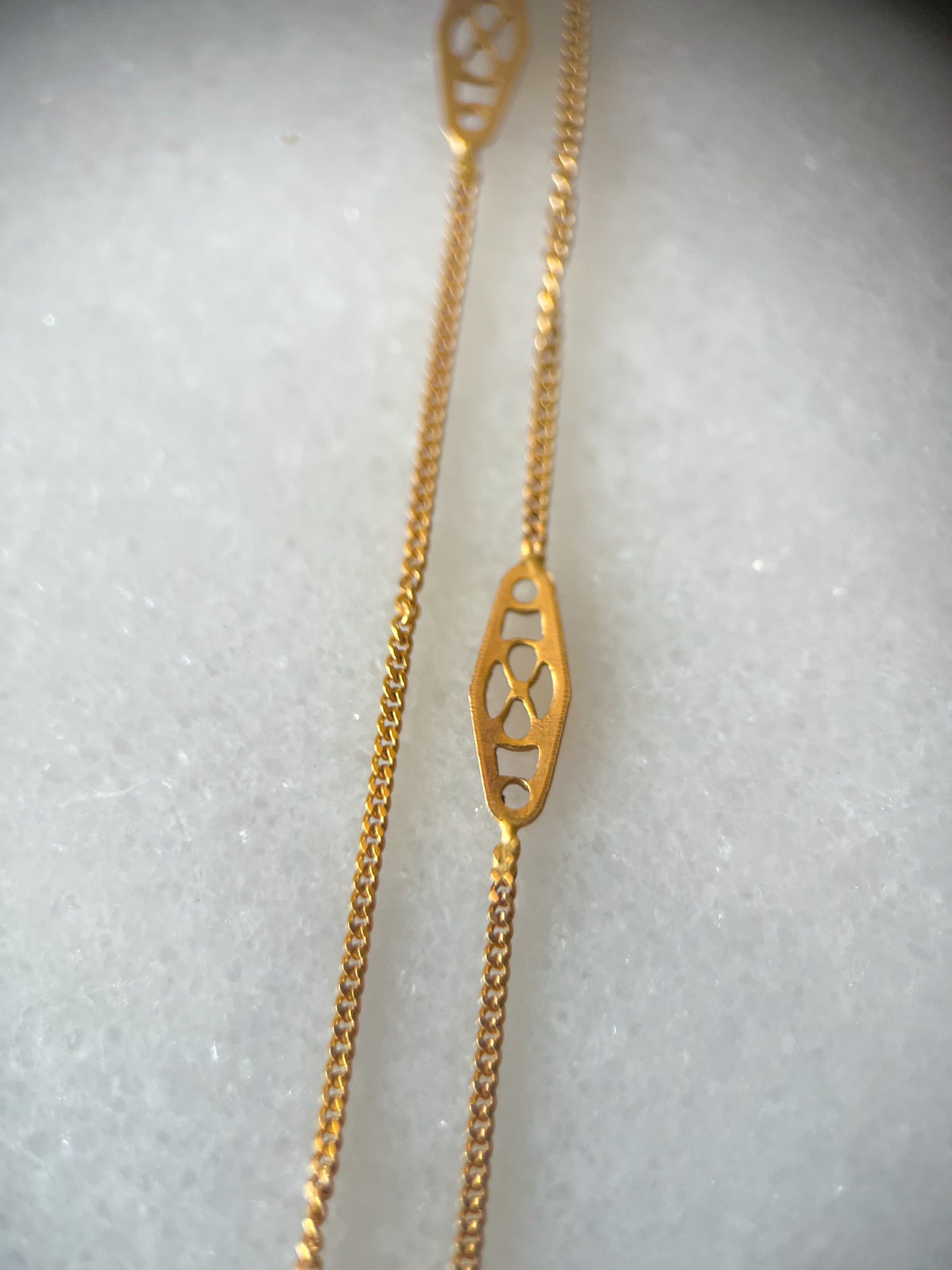 Vintage 14k Filigree Chain 18 Inch Necklace