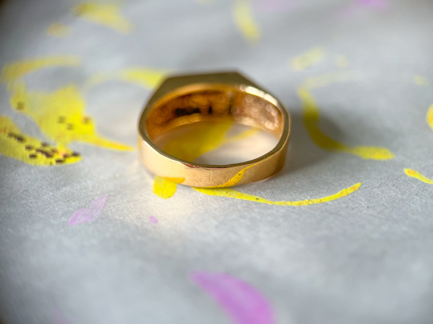 Vintage Natural Diamond 14k Yellow Gold Ring