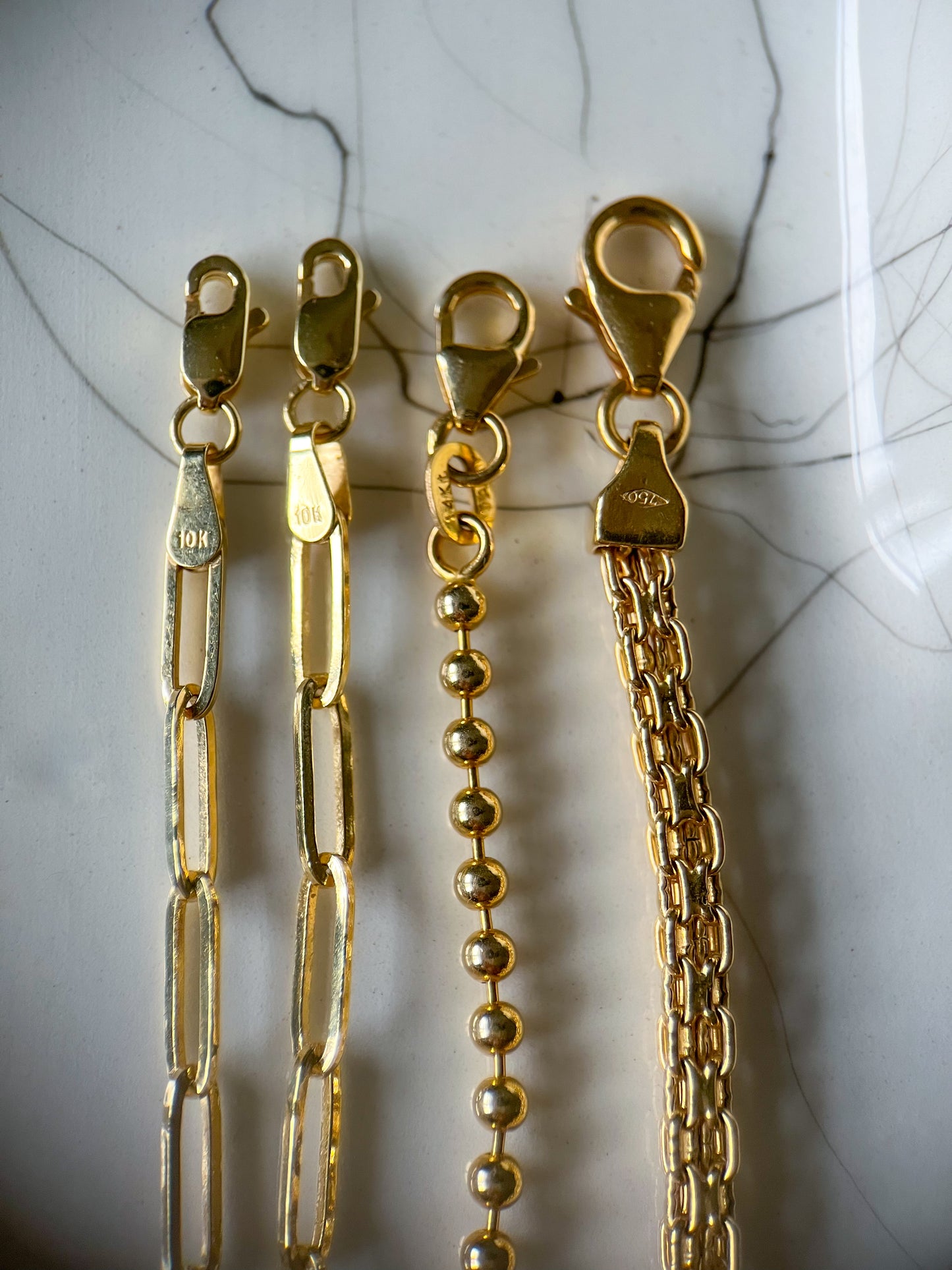 10k Yellow Gold Paperclip Chain 20 Inch Necklace