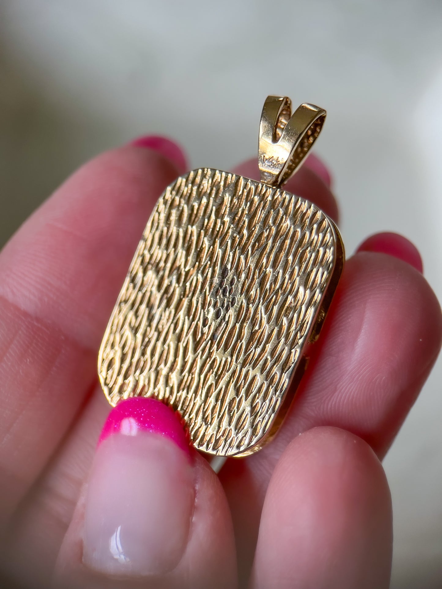 Vintage #1 Natural Diamond 14k Yellow Gold Charm