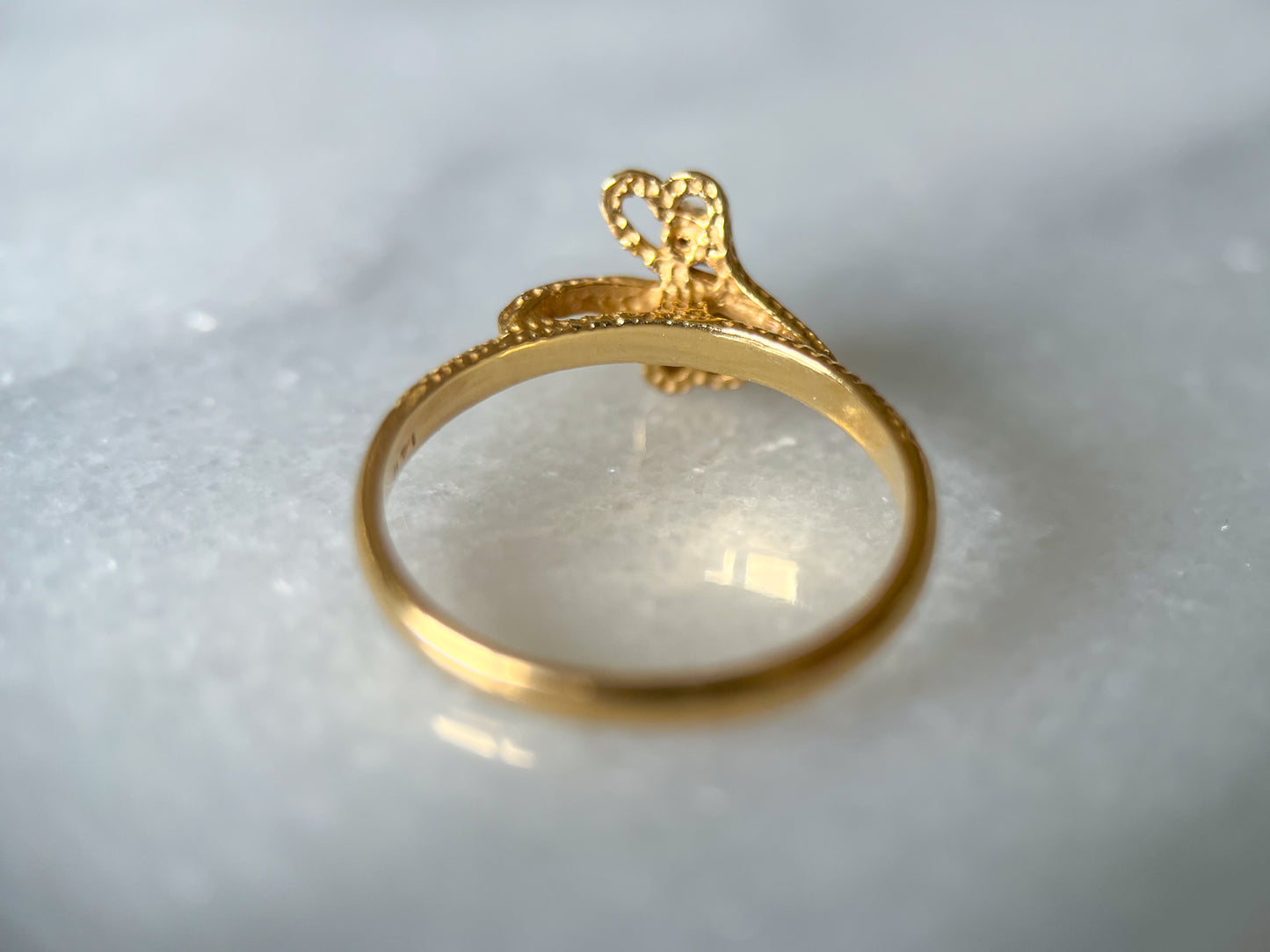 Vintage Natural Diamond 14k Yellow Gold Ring
