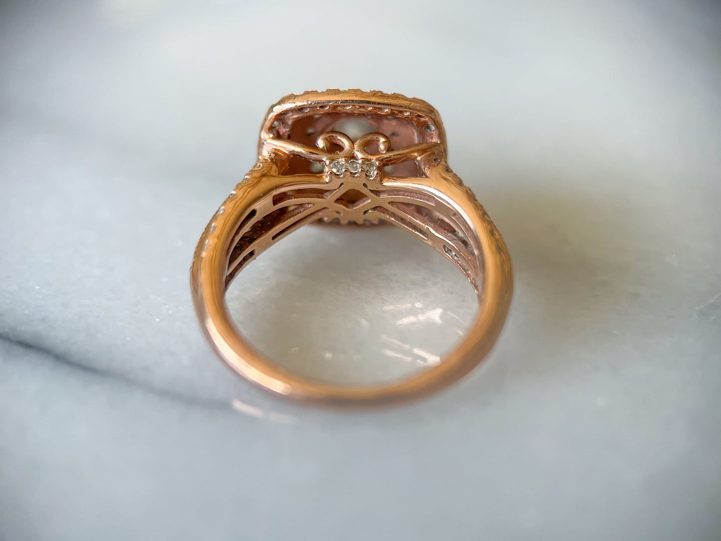 Natural Diamond 10k Rose Gold Ring