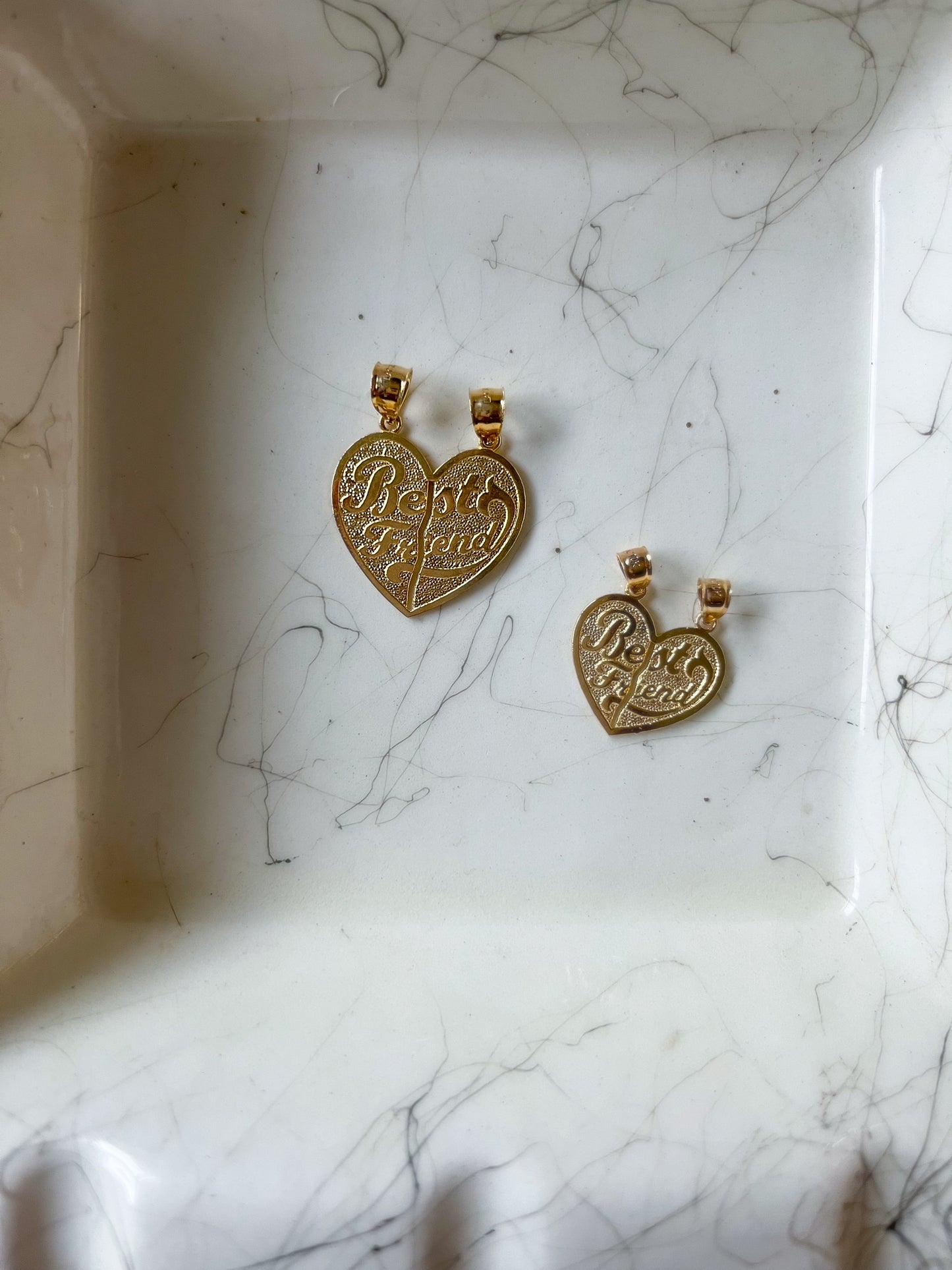 Best Friend Charms in 10k Yellow Gold - Two sizes