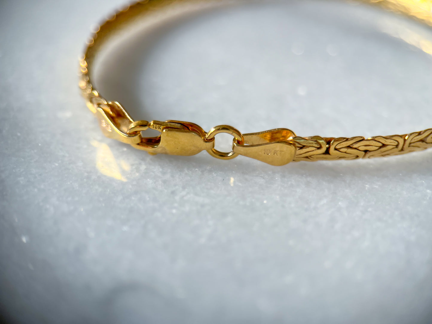 Byzantine 10k Yellow Gold 7 Inch Bracelet