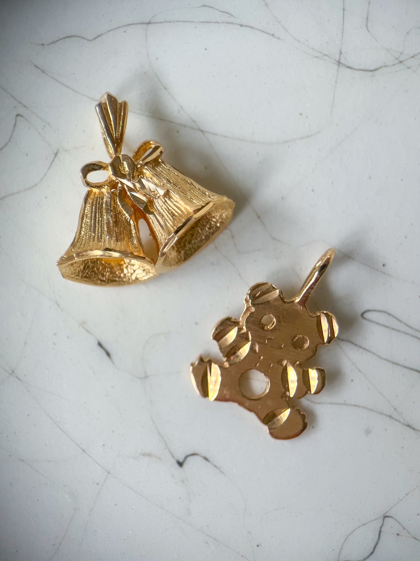 Vintage Bells 14k Yellow Gold Charm