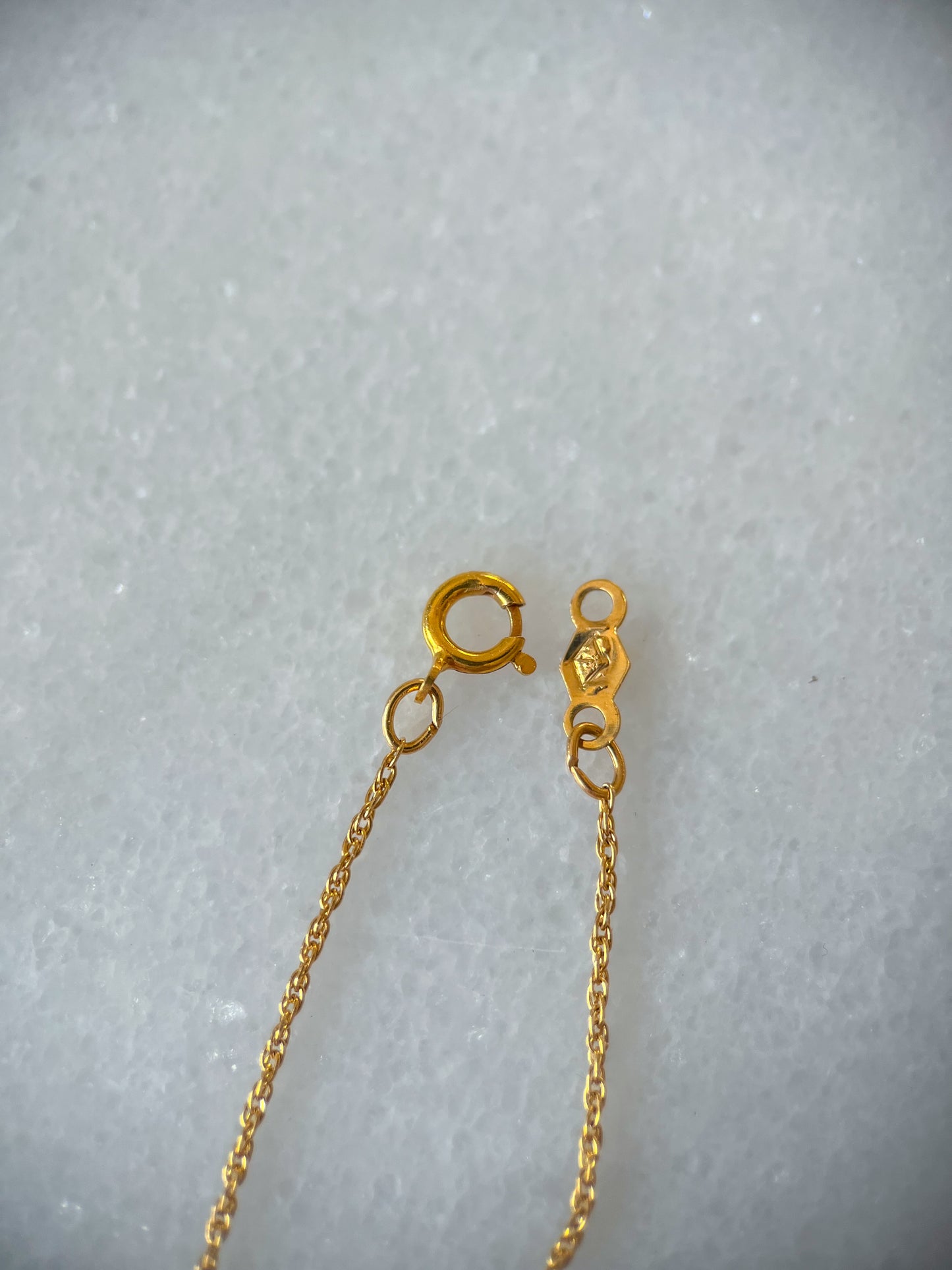 Vintage Chain with Pearl Accent 14k Yellow Gold 16 Inch Necklace