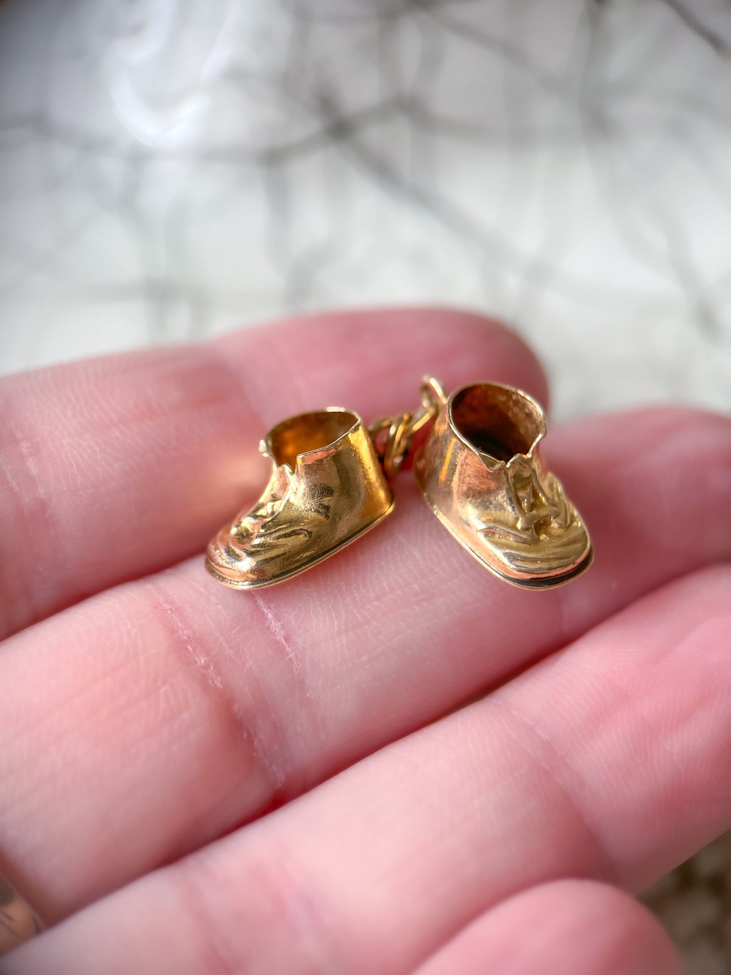 Vintage Baby Shoes 14k Yellow Gold Charm