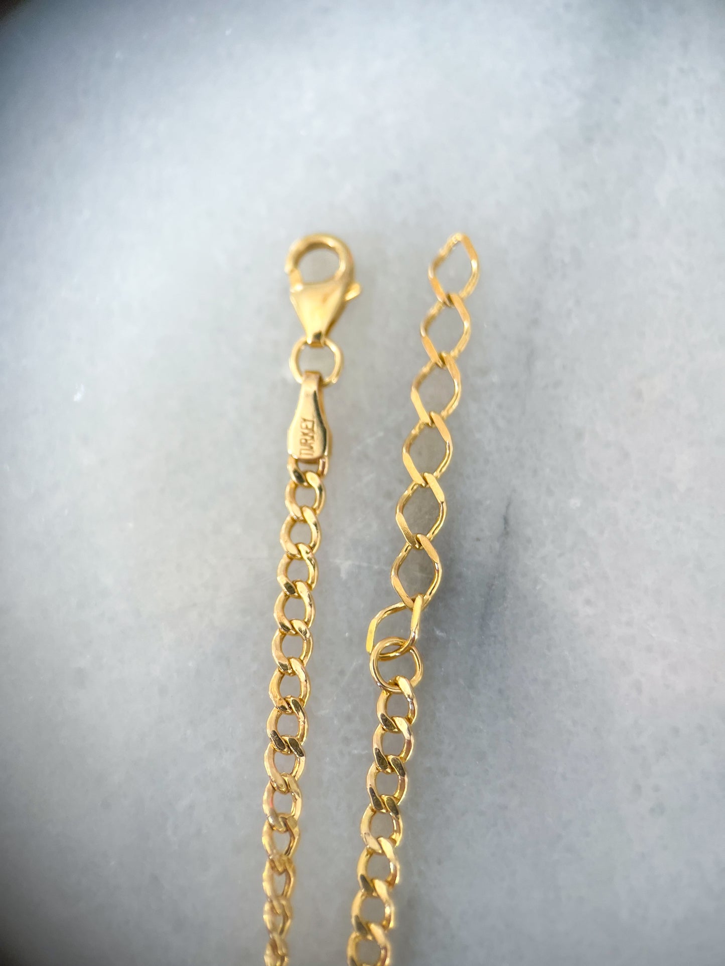 Vintage Open Heart Charm on Chain 10k Yellow Gold Necklace