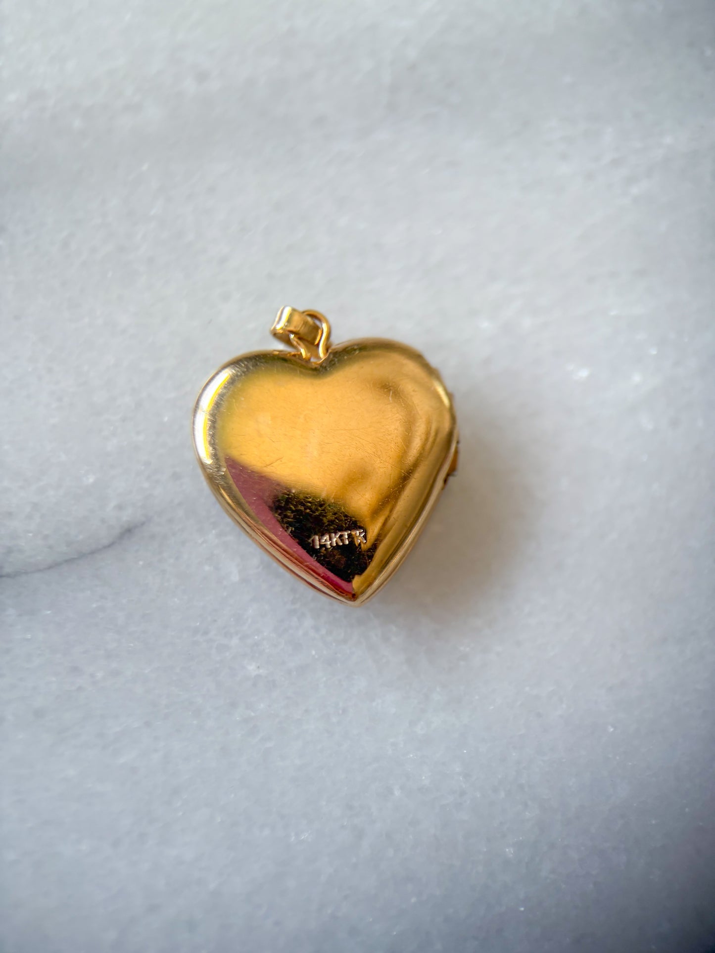 Vintage Heart Locket 14k Yellow Gold Charm