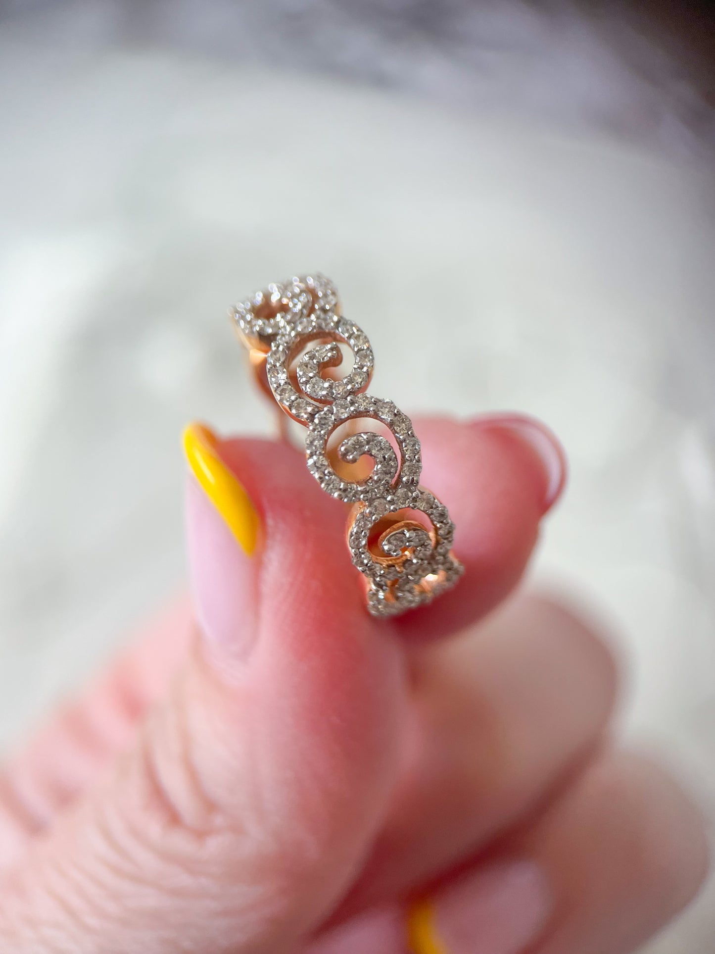 18k Rose Gold Decorative Band Ring
