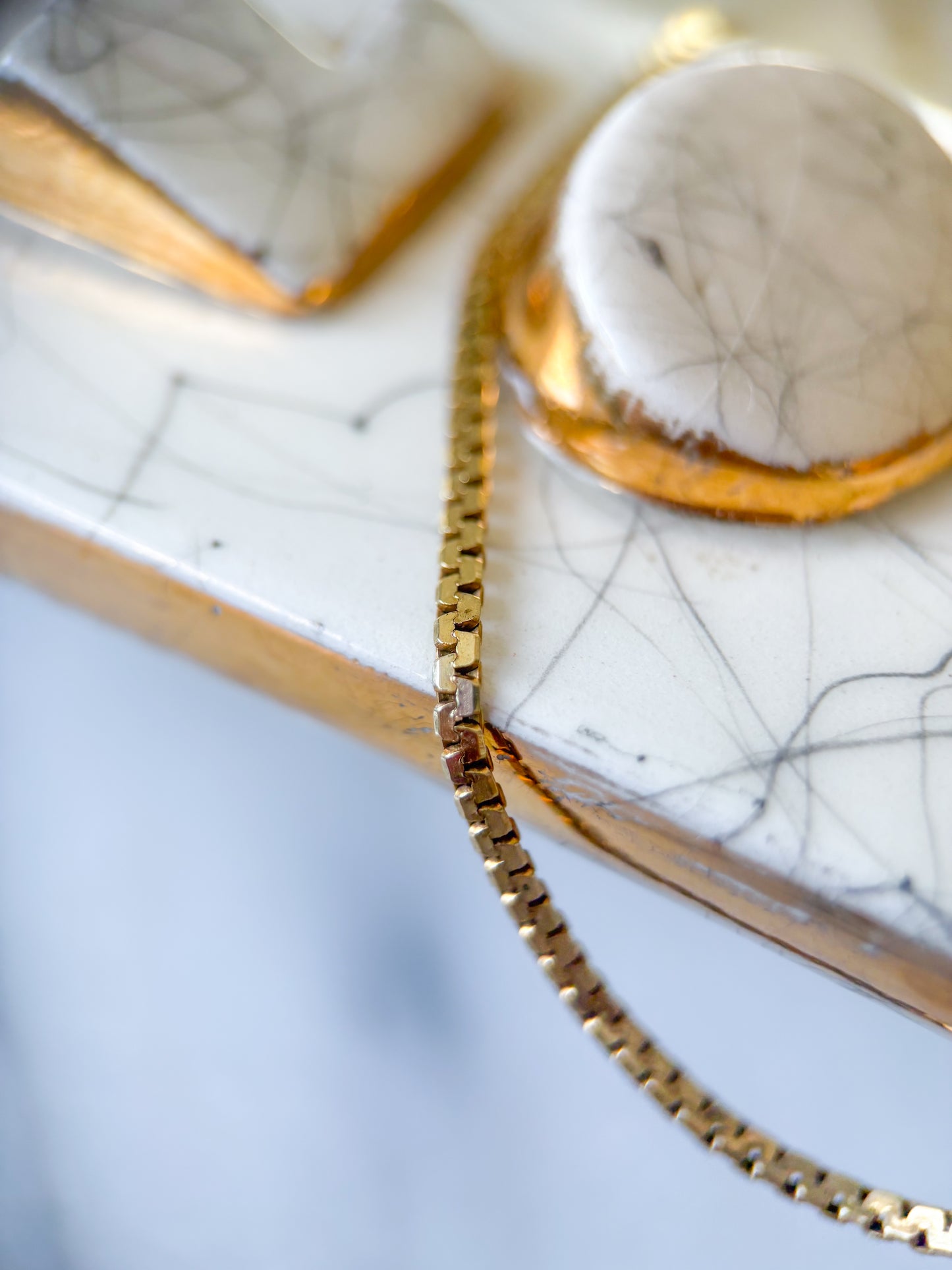 Vintage Boston Link Chain 14k Yellow Gold 18 Inch Chain Necklace