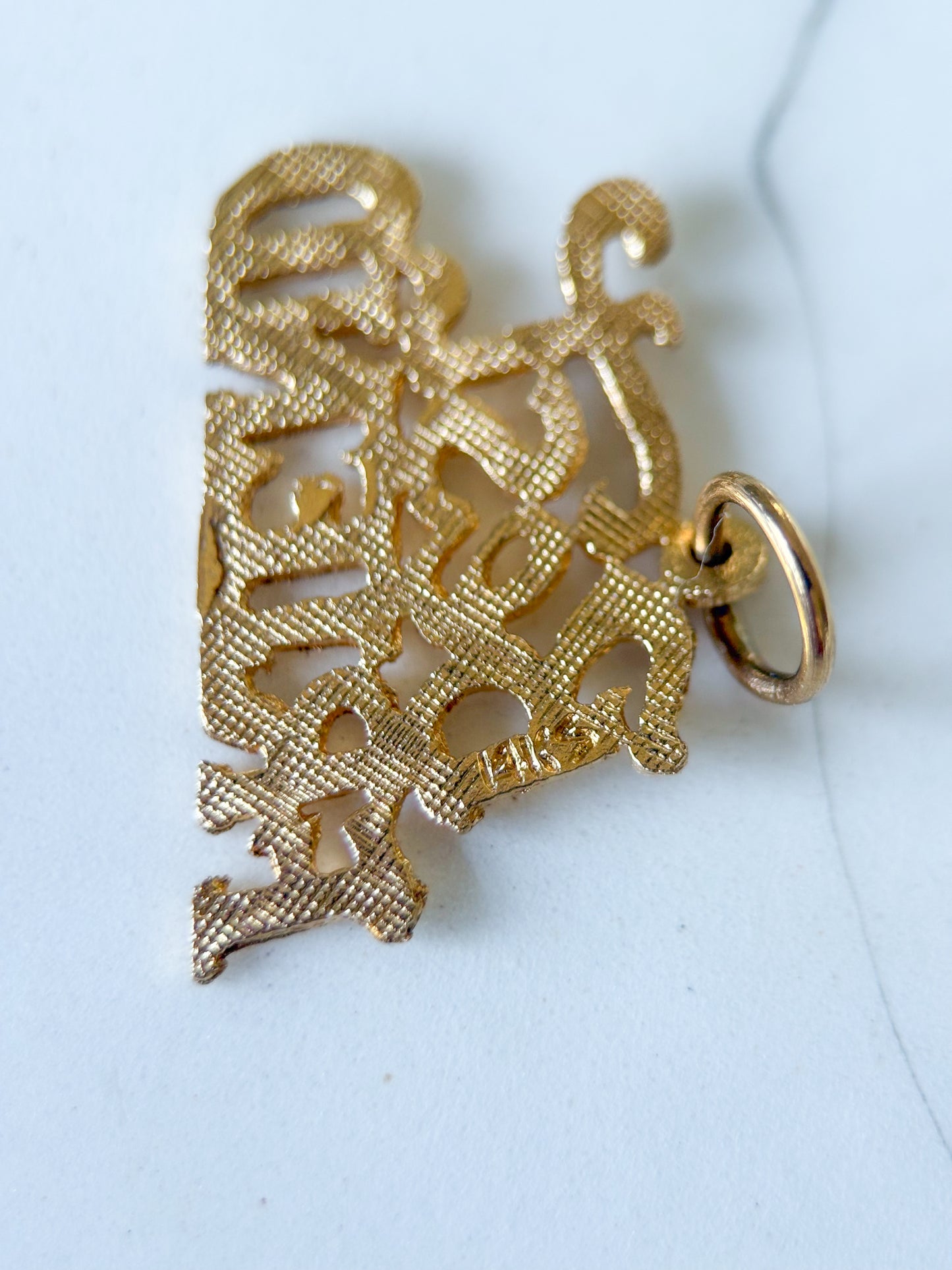 Vintage "Best Friend" 14k Yellow Gold Charm