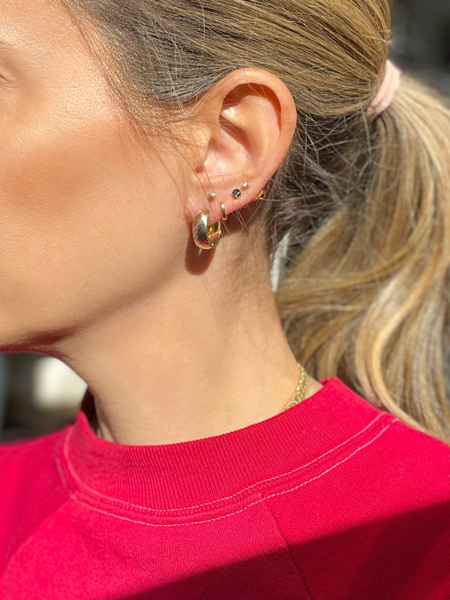 Tri color diagonal diamond cut
