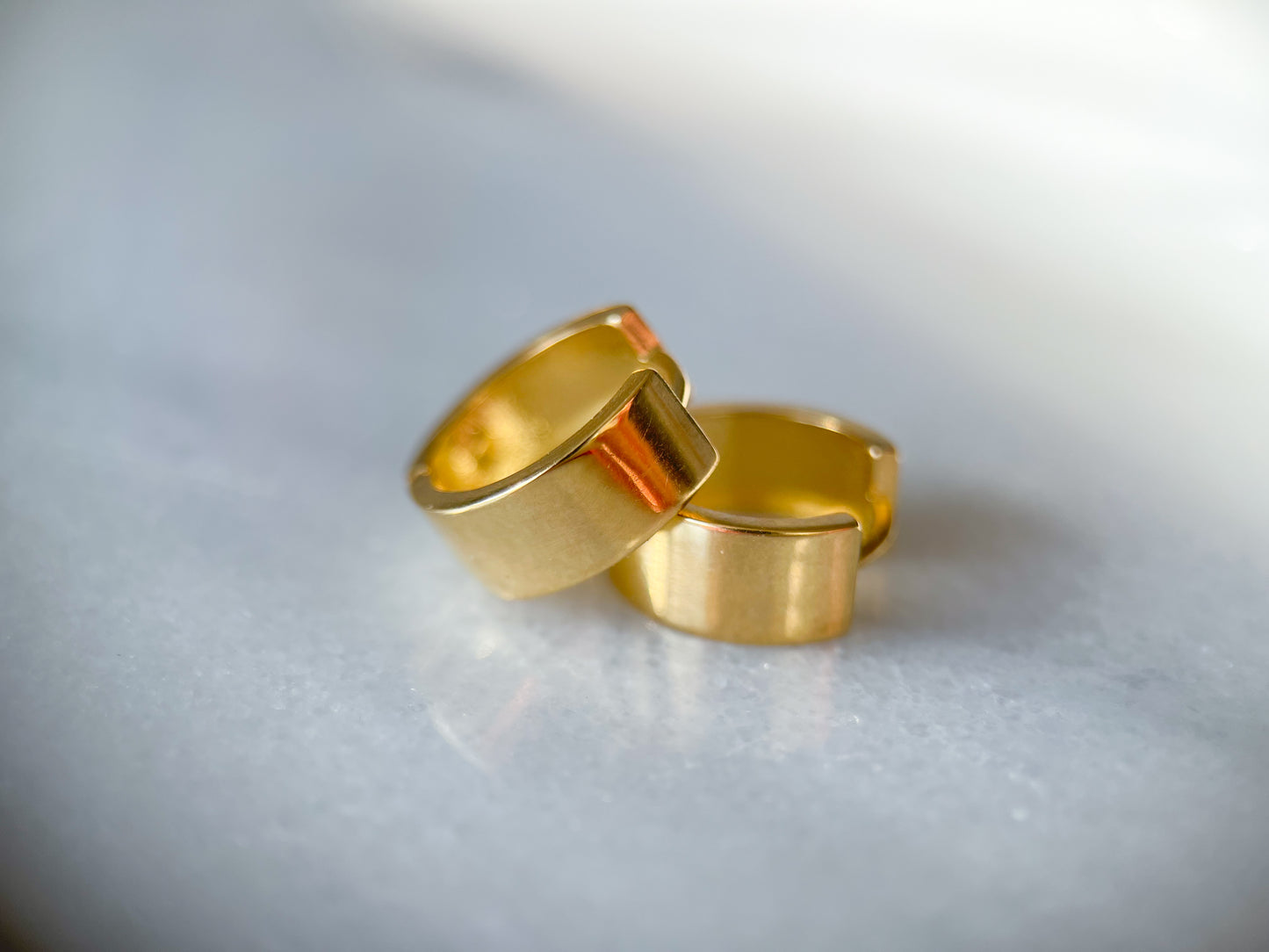 14k Yellow Gold Huggies
