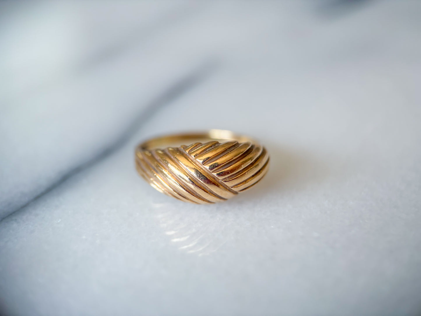 Vintage Bombé 10k Yellow Gold Ring