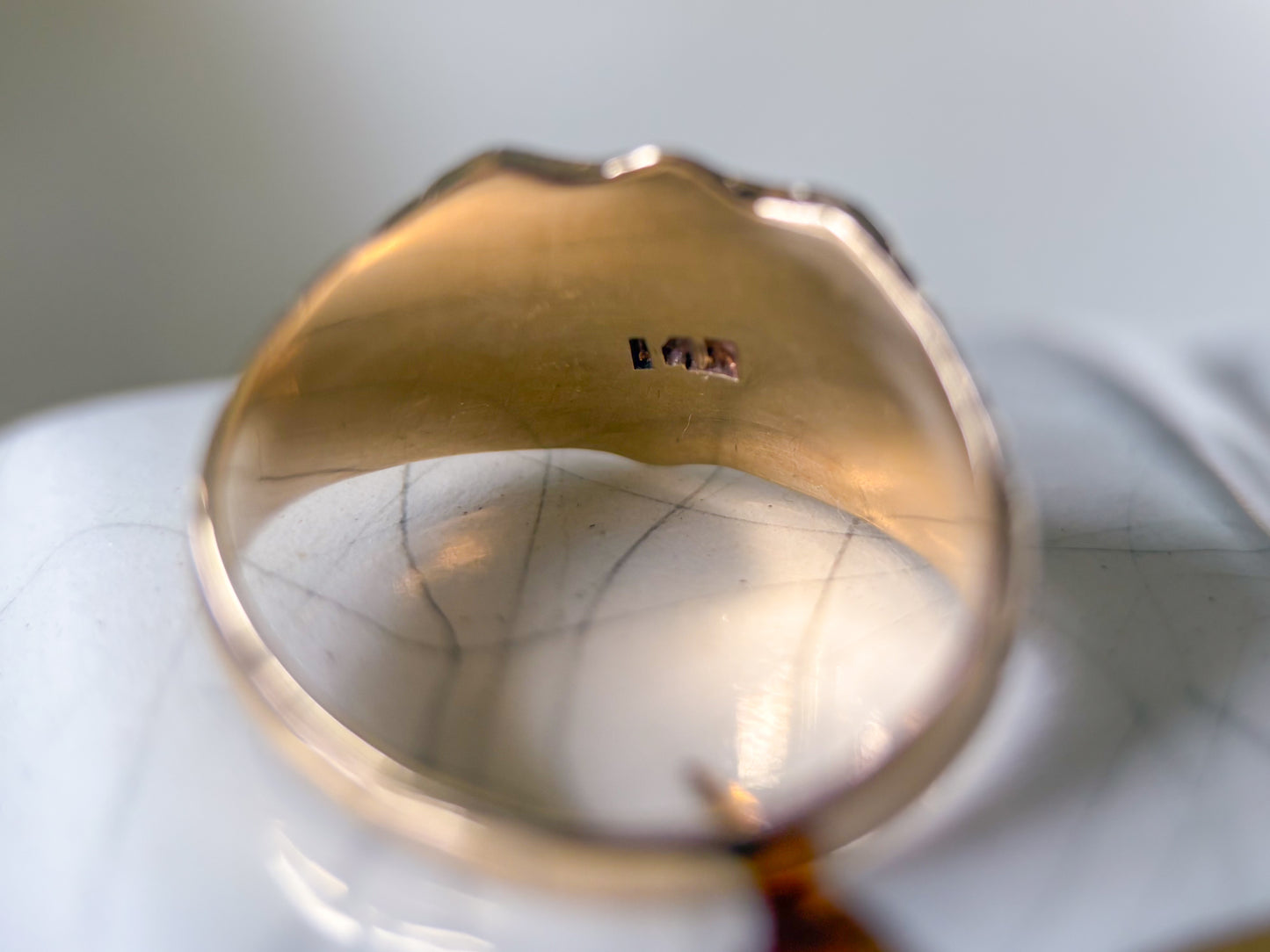 Vintage Signet 14k Yellow Gold Ring