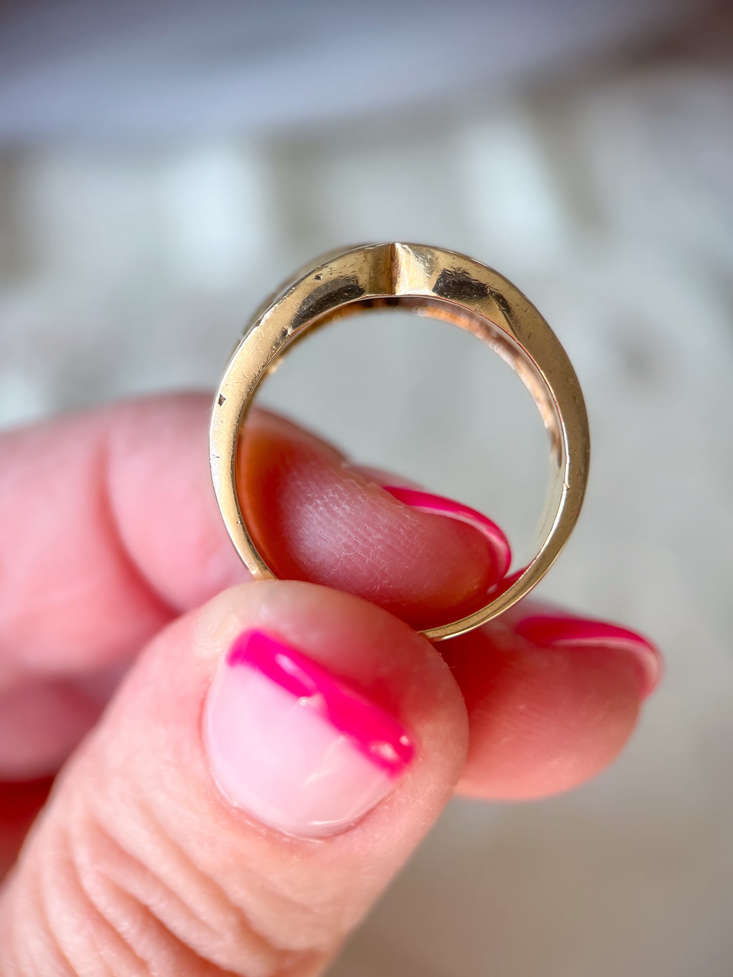 Vintage Natural Diamond 14k Yellow Gold Ring