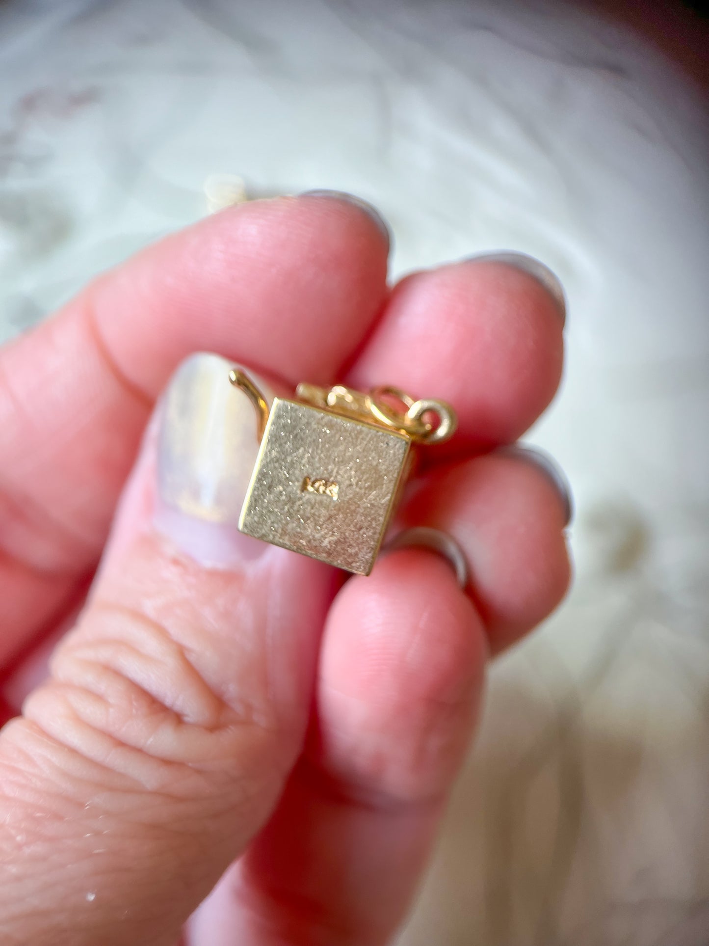 Vintage Music Box 14k Yellow Gold Charm