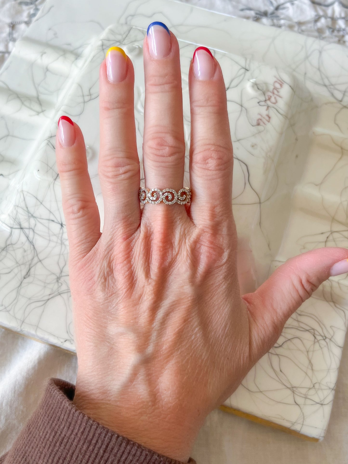 18k Rose Gold Decorative Band Ring