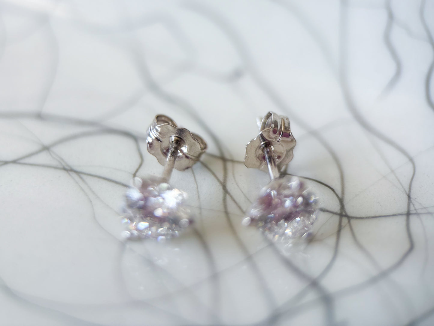 Lab Grown 1.05 Carat Total Weight Round Diamonds 14k White Gold Stud Earrings