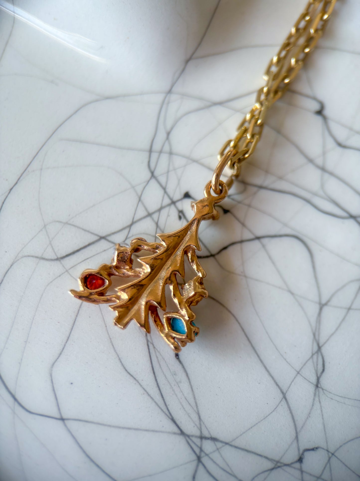 Vintage Christmas Tree 14k Yellow Gold Charm