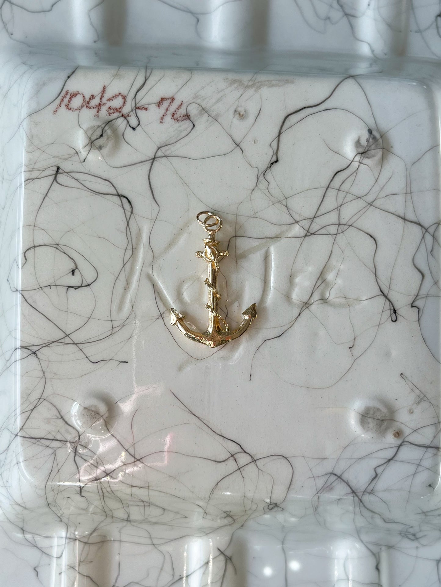 Vintage Anchor 14k Yellow Gold Charm