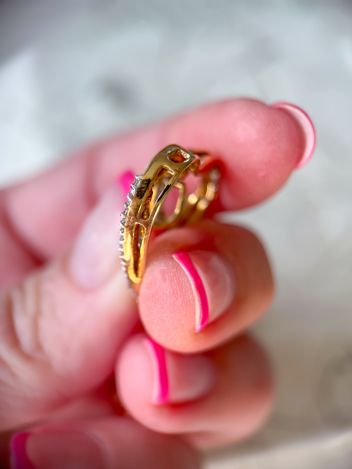 Vintage Natural Diamond Heart 10k Yellow Gold Charm