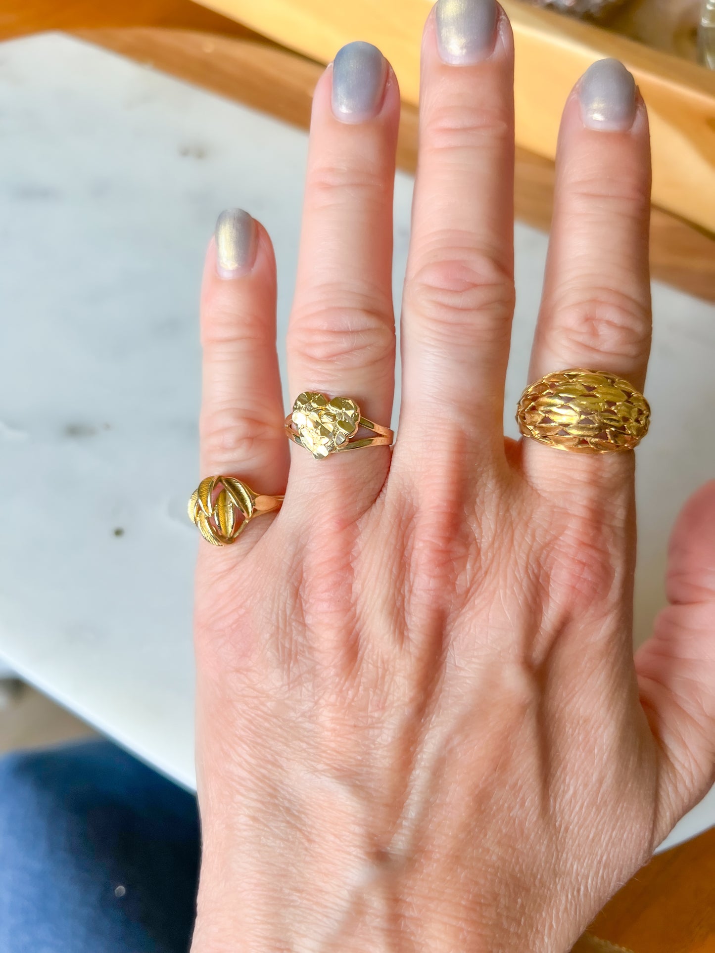 Vintage Dome 18k Yellow Gold Ring