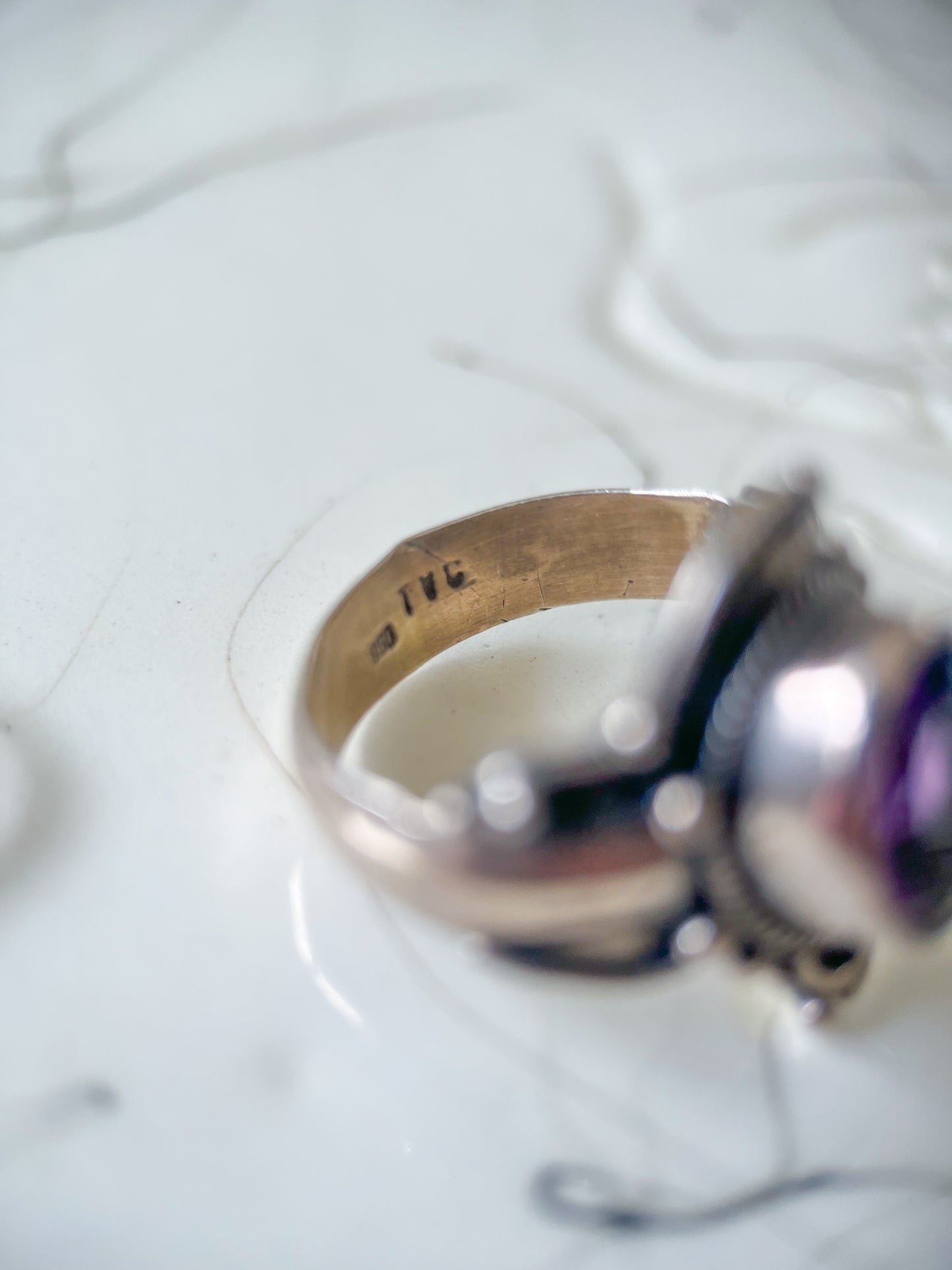 Vintage Amethyst and Sterling Silver Ring