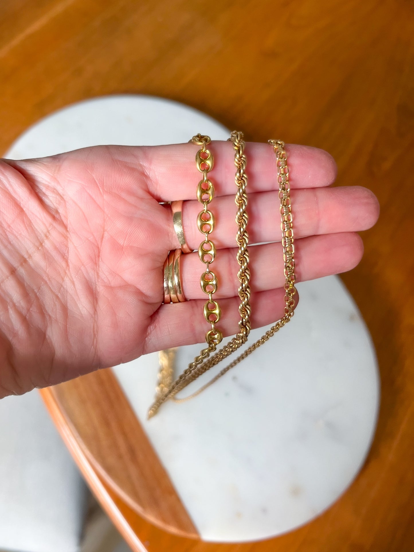 Vintage Bismark Chain 14k Yellow Gold 18 Inch Necklace
