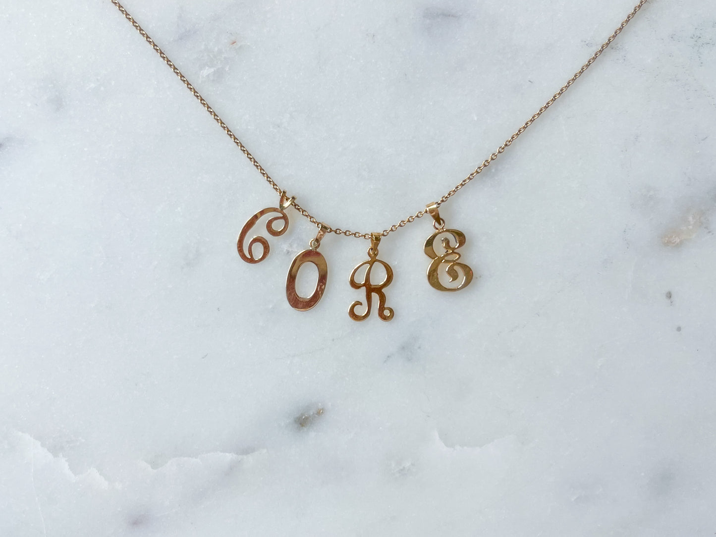 Vintage "O" 14k Yellow Gold Letter Initial Charm