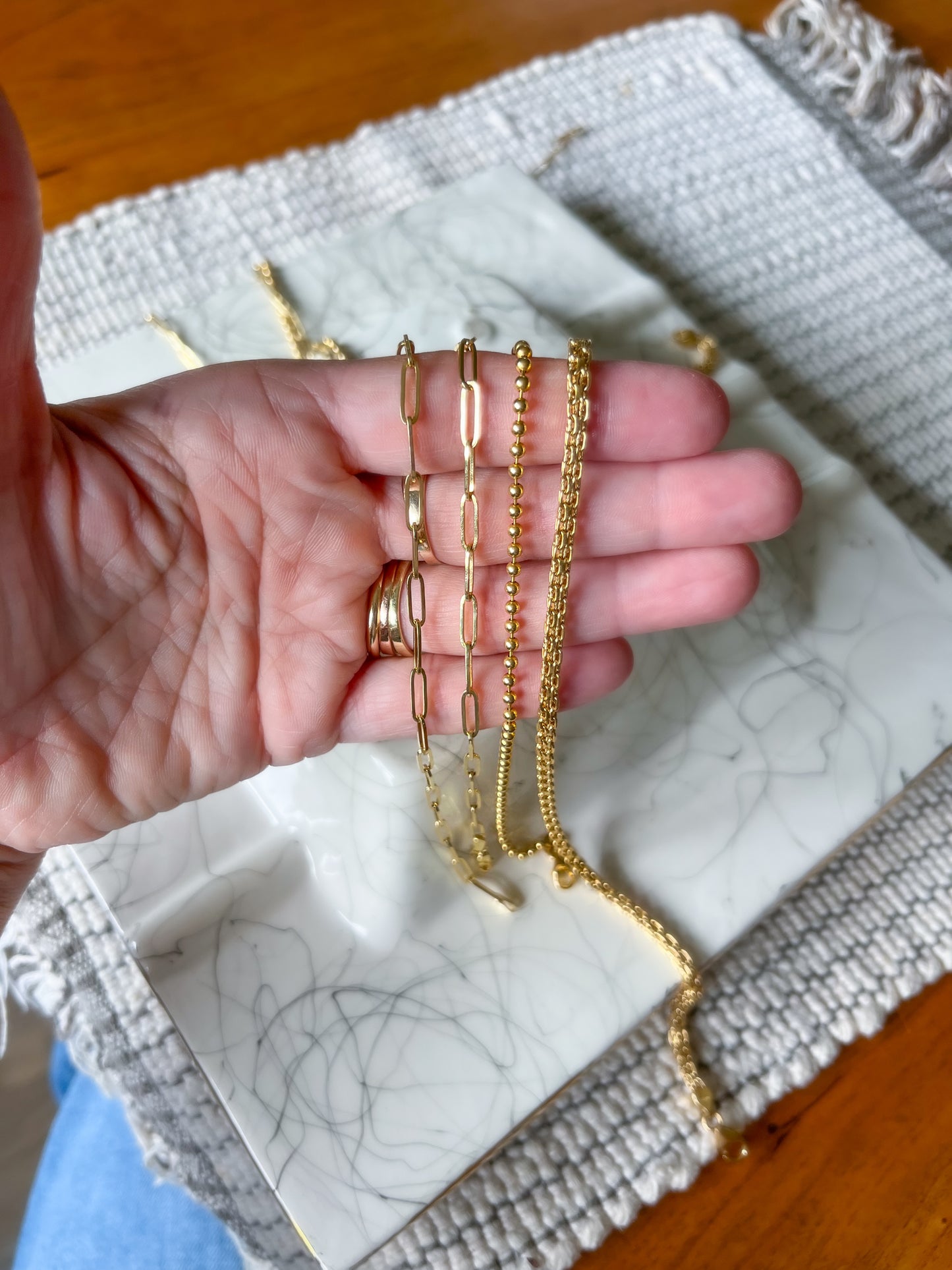 10k Yellow Gold Paperclip Chain 20 Inch Necklace