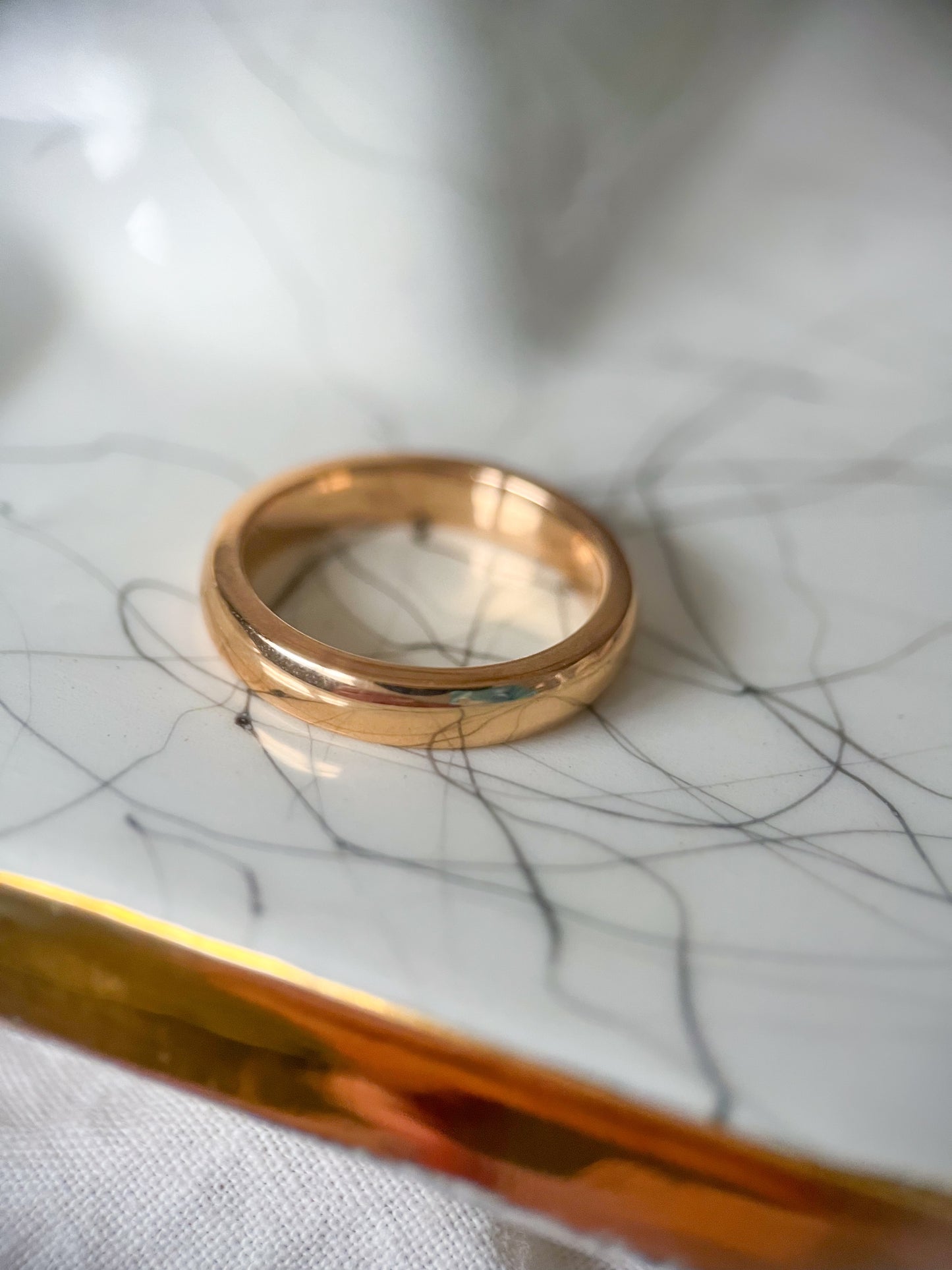 Vintage 10k Donut Yellow Gold Band Ring