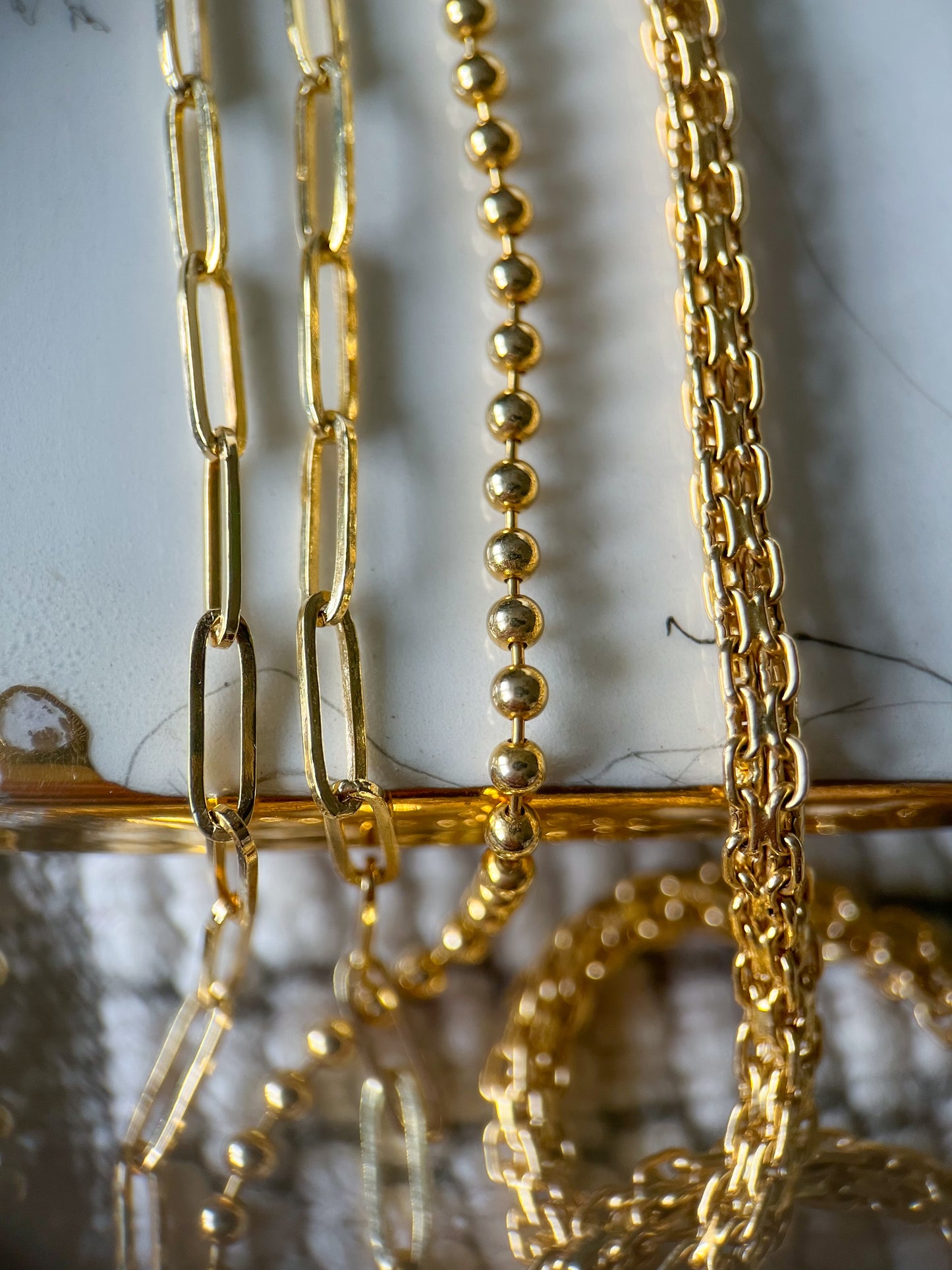 10k Yellow Gold Paperclip Chain 20 Inch Necklace