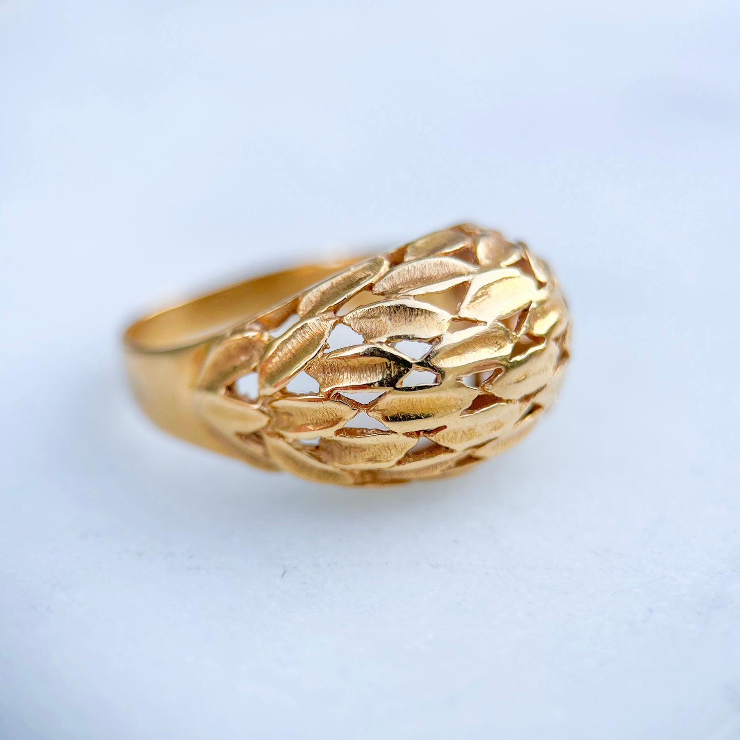 Vintage Dome 18k Yellow Gold Ring