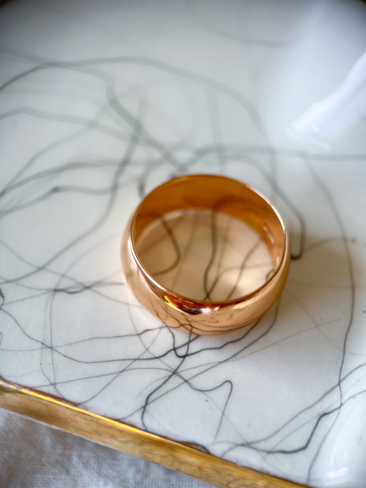Vintage 14k Yellow Gold Thick Band Ring