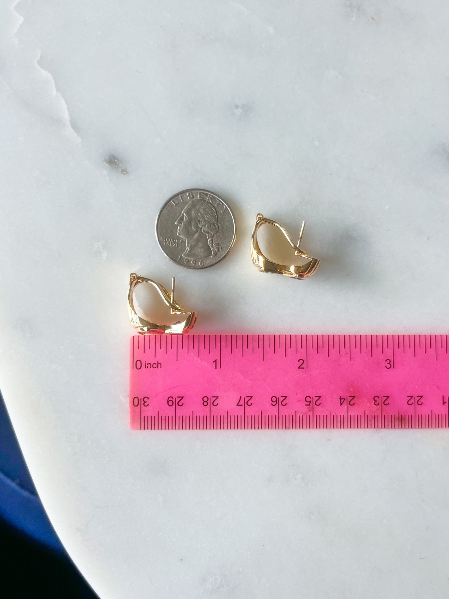 Vintage Natural Amethyst, Peridot and Diamond 14k Yellow Gold Earrings, circa 1980s