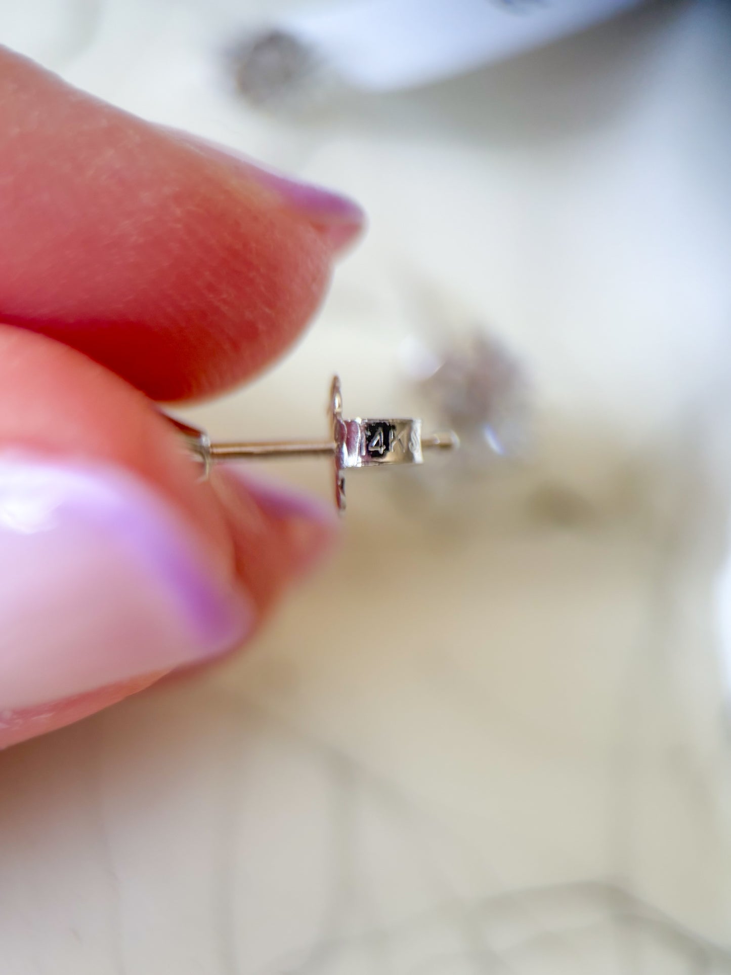 Lab Grown 2.51 Carat Total Weight Round Diamonds 14k White Gold Stud Earrings