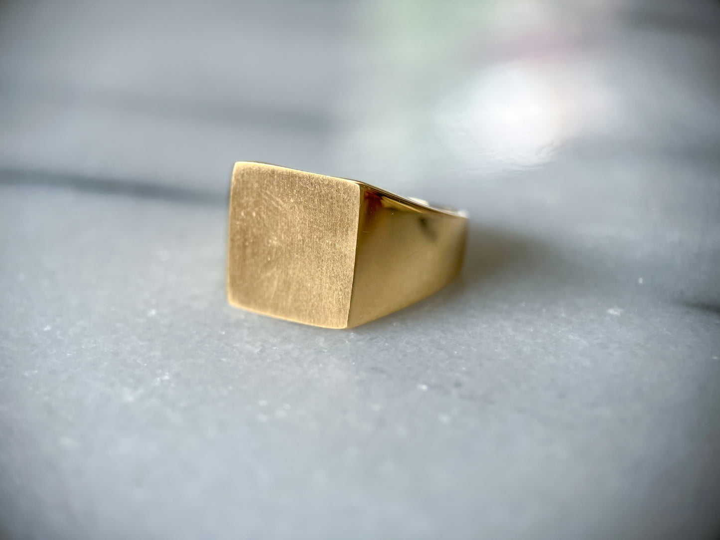 Large Signet 14k Yellow Gold Ring