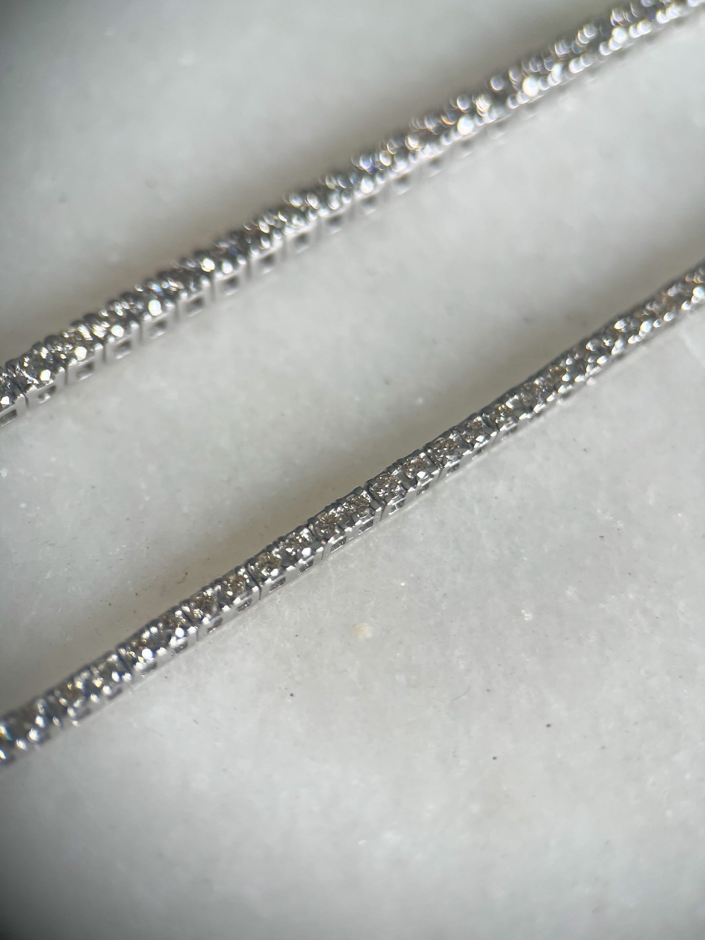 Natural Diamond Tennis Bracelet - 7 Inches - 14k White Gold 1 cttw, 2 cttw