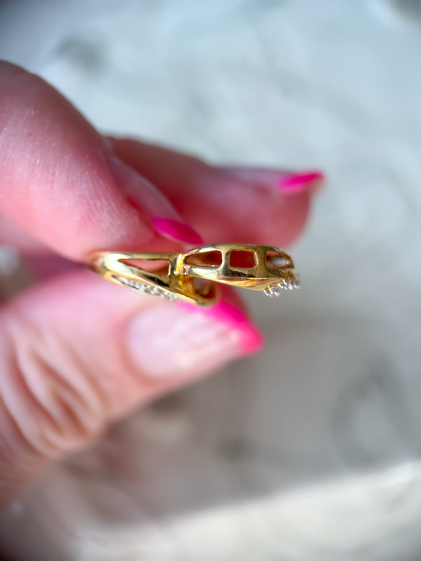 Vintage Natural Diamond Heart 10k Yellow Gold Charm