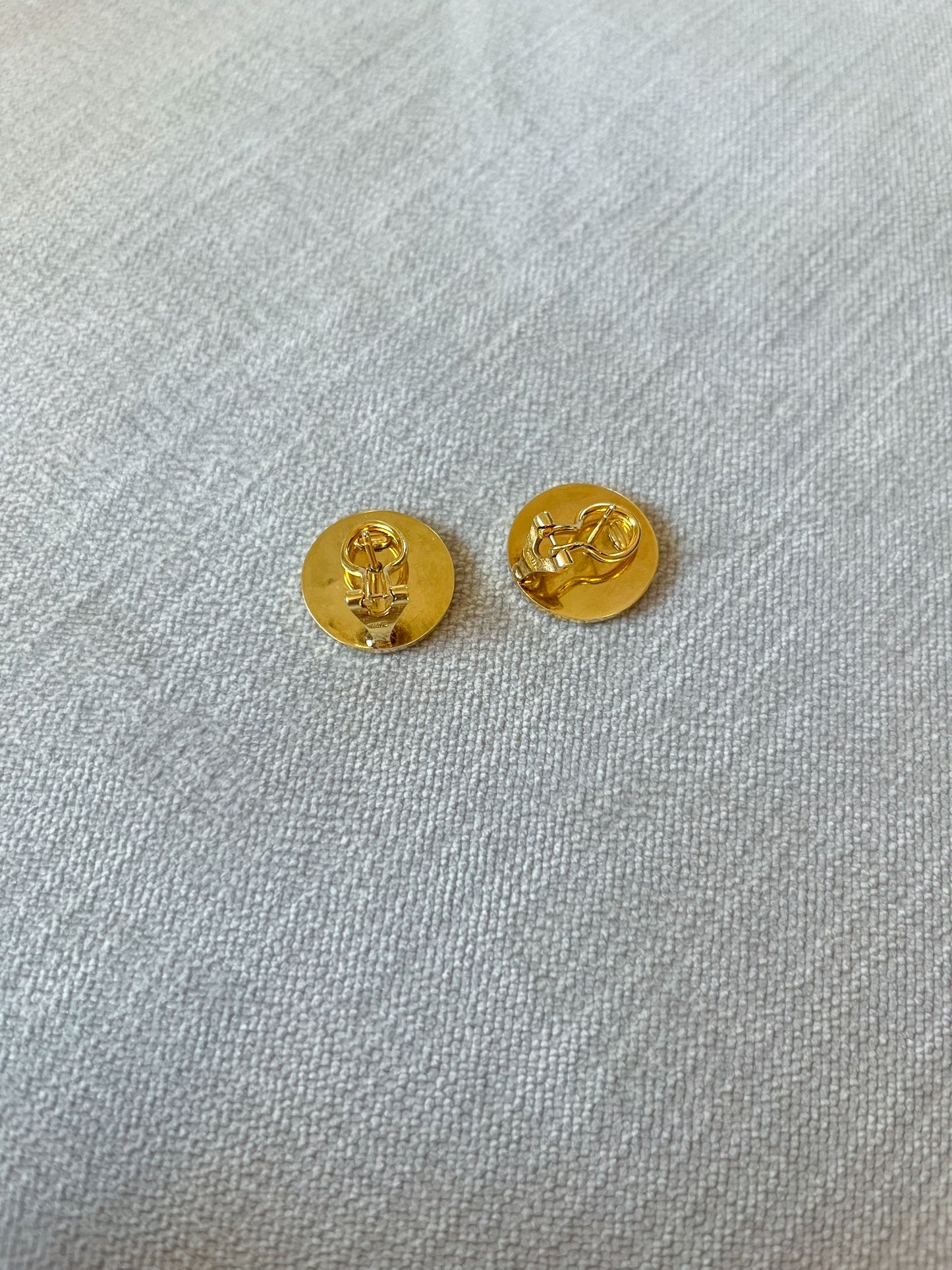 Vintage 14k Yellow Gold Stud Earrings circa 1980s